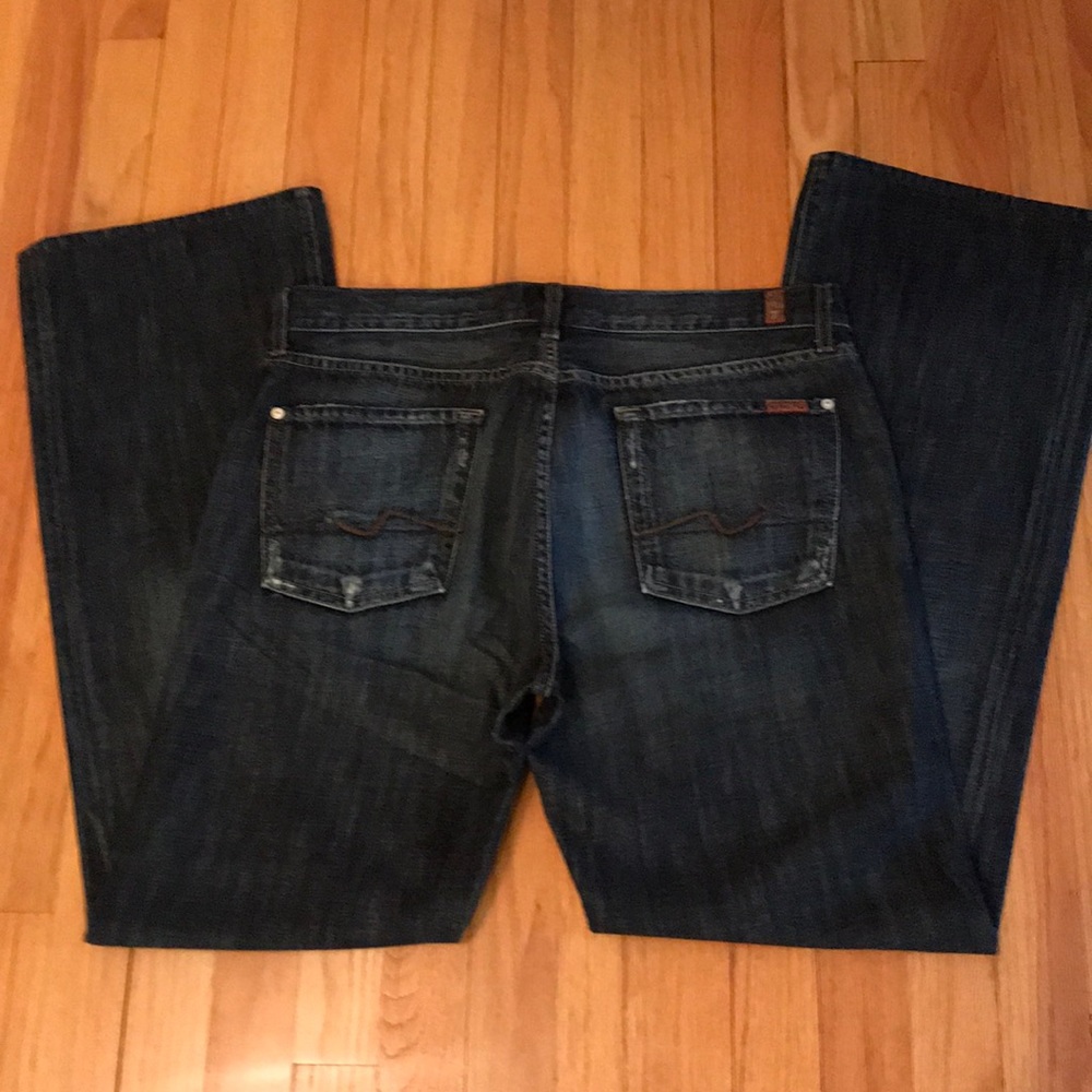 7 for All Mankind Dark Wash Slim Bootcut Denim - Picture 4 of 7